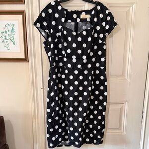 Grace Karin Black & White Polka Dot Retro Dress – XXXL (Fits Like XL/XXL)